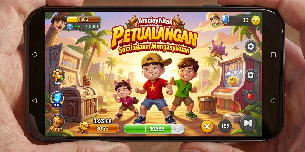 Gameplay seru dan penuh aksi dari game 8055.