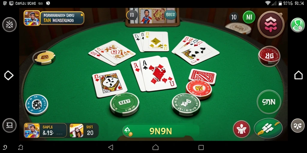 Tampilan gameplay seru Gaple di 9N9N.