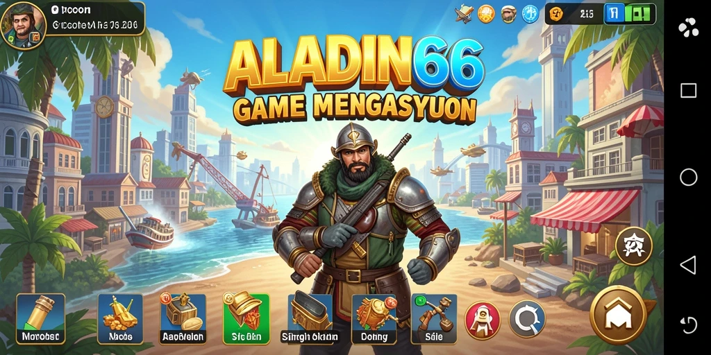 Tampilan gameplay menarik dari ALADIN66 dengan suasana bisnis yang dinamis.