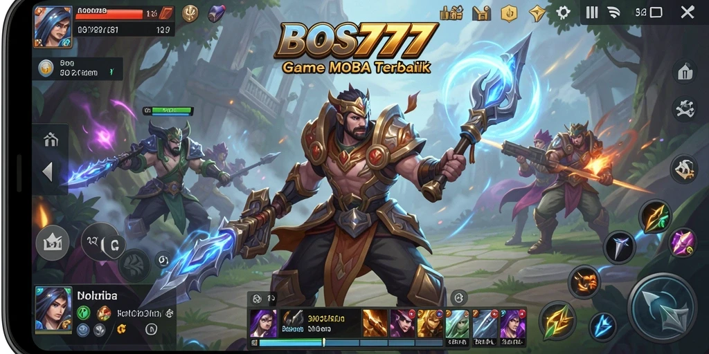 Tampilan gameplay seru dan taktis dalam BOS777.