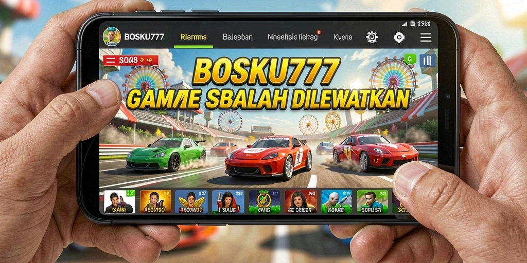 Tampilan gameplay balapan yang mendebarkan dalam BOSKU777.
