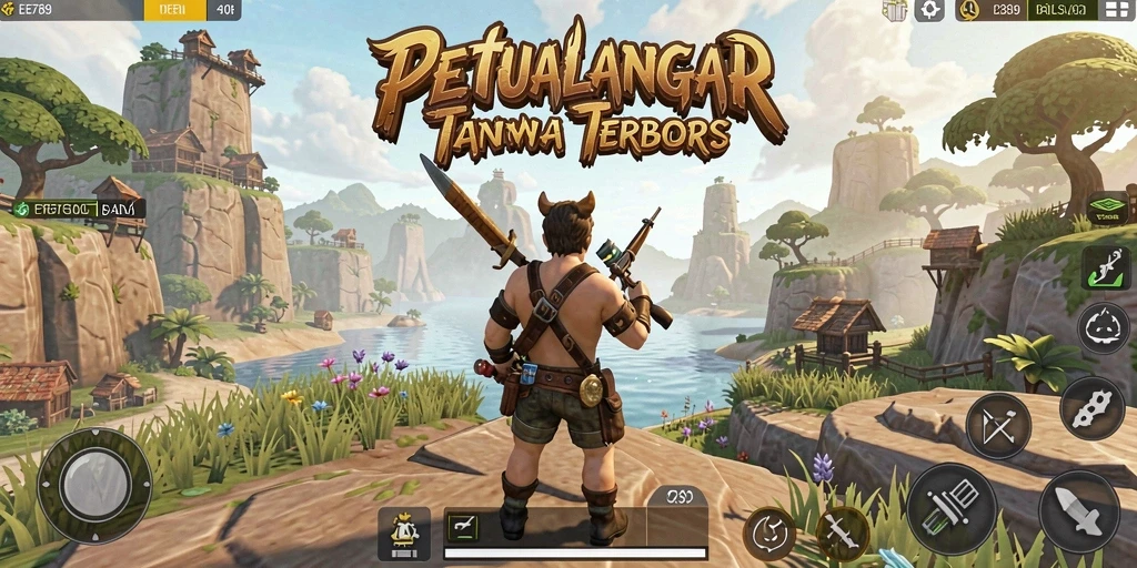 Tampilan gameplay EE789 yang menakjubkan dalam dunia terbuka.