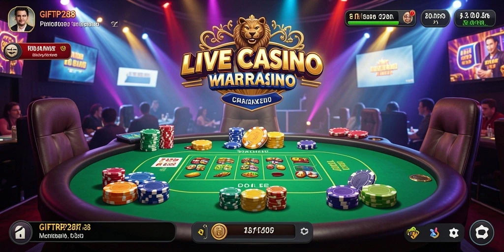 Tampilan gameplay Live Casino yang menarik dan interaktif.