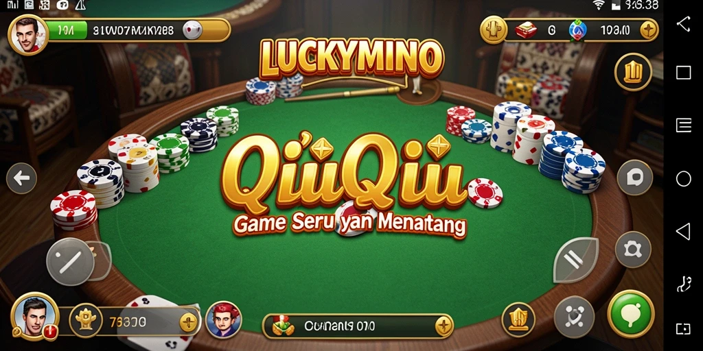 Gameplay menarik dalam LUCKYMINO yang menampilkan suasana QiuQiu.
