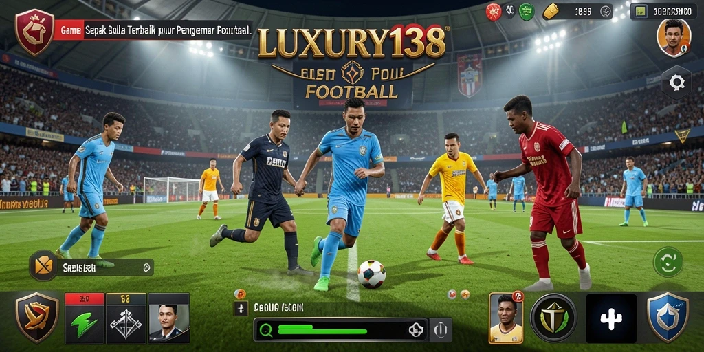 Tampilan seru gameplay LUXURY138 dalam pertandingan sepak bola.