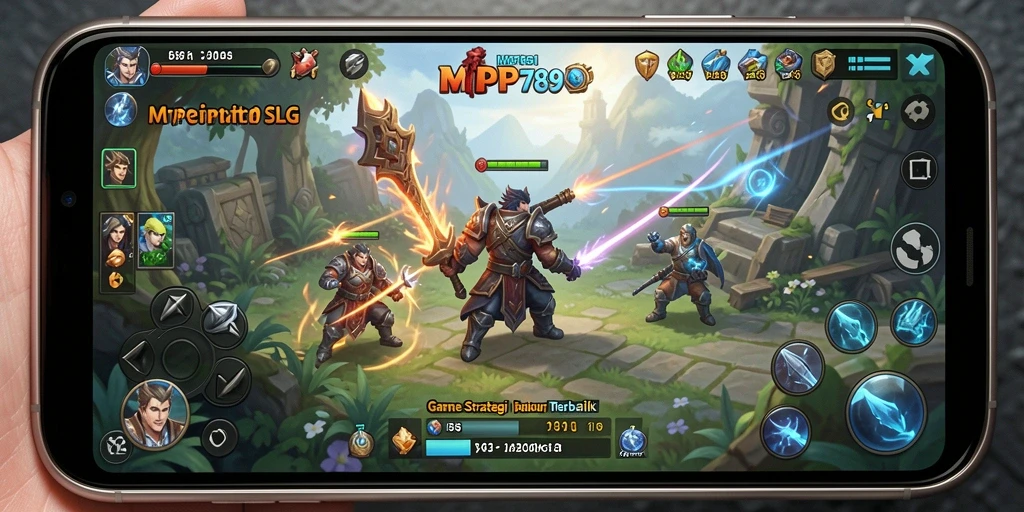 Tampilan gameplay menarik dari MVP789 yang menampilkan pertempuran strategi SLG.