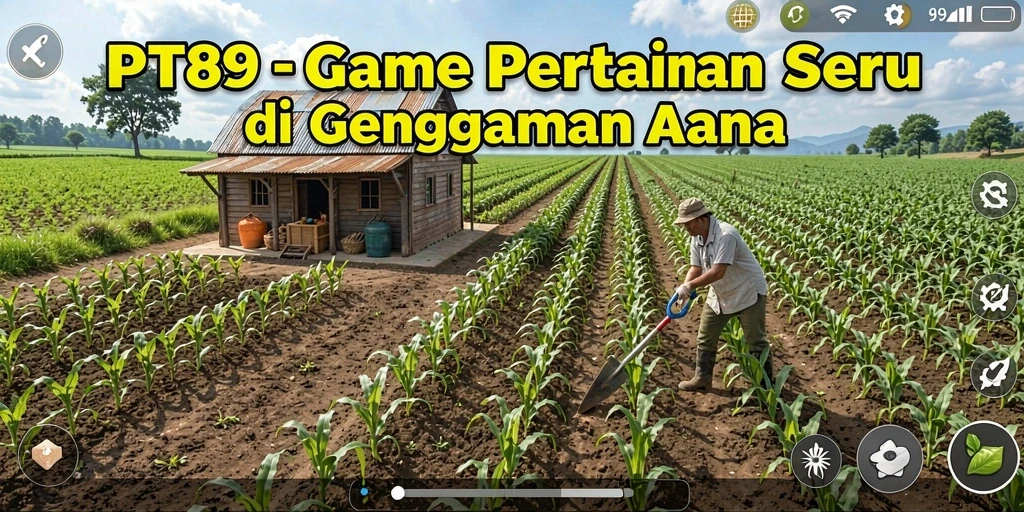 Tampilan gameplay seru dalam PT89 dengan pengalaman bertani yang interaktif.