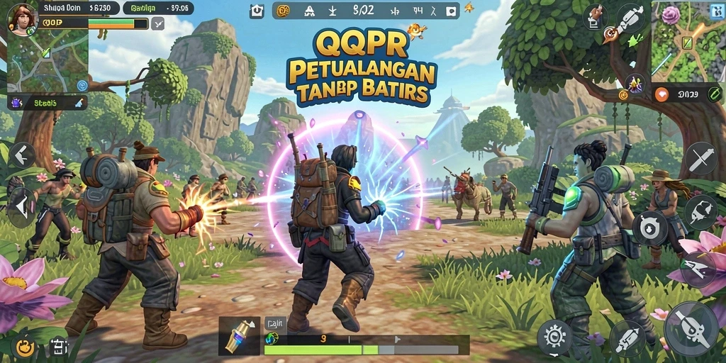 Cuplikan gameplay menarik dalam dunia terbuka QQRP.