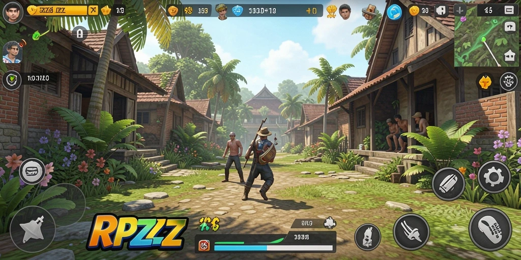 Tangkapan layar gameplay menampilkan keseruan dalam bermain RPZZZ.