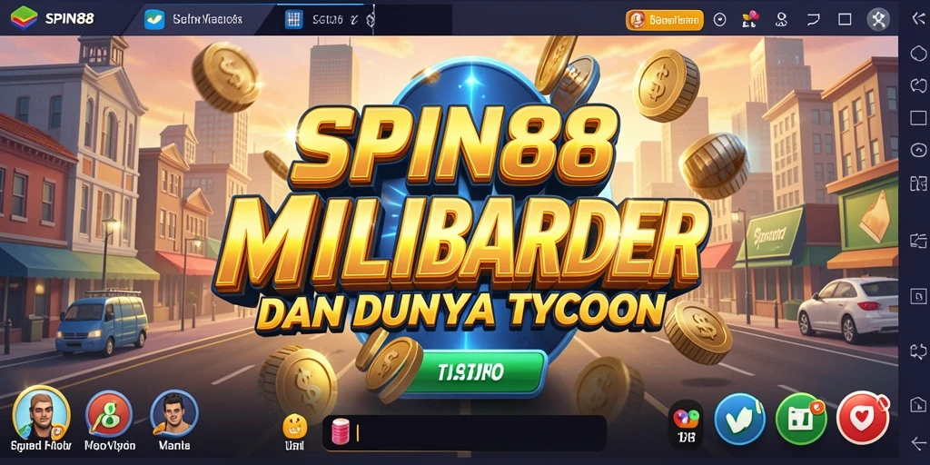 Tampilan gameplay SPIN88 yang menarik dan penuh strategi Tycoon.