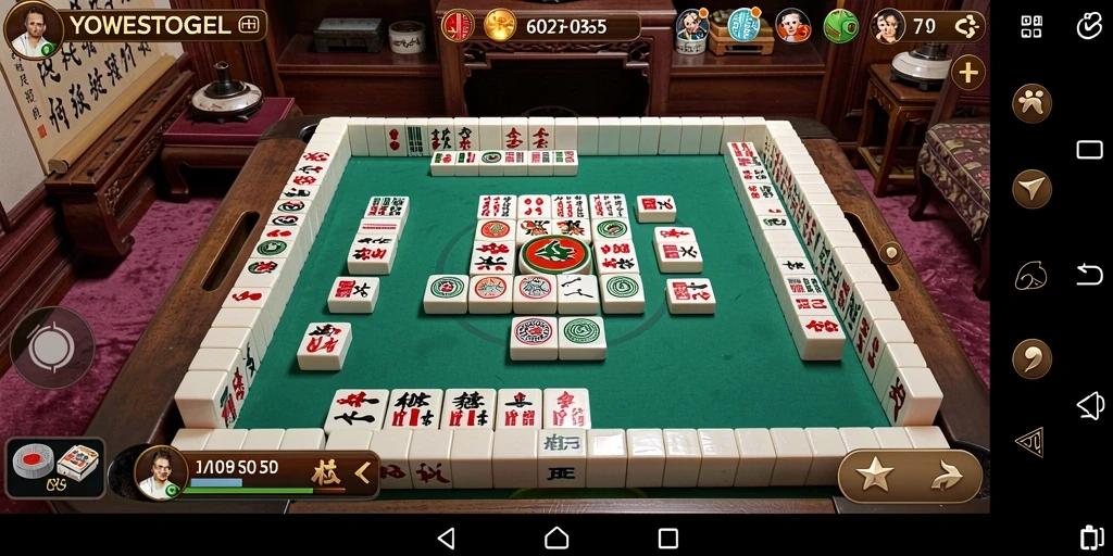 Tangkapan layar YOWESTOGEL menampilkan gameplay Mahjong yang menarik.